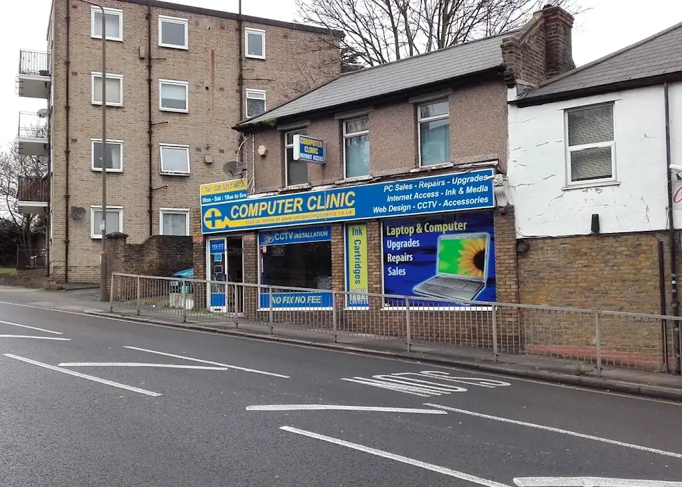 The original Computer Clinic shop front — our roots on Plumstead Common Road