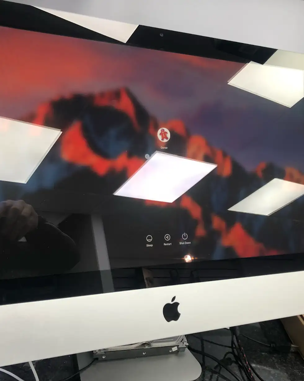 Apple iMac on our repair bench — we service Macs alongside Windows laptops and desktops